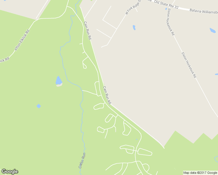 map of restaurants, bars, coffee shops, grocery stores, and more near 3872 Cain Run Road in Batavia