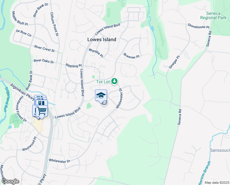 map of restaurants, bars, coffee shops, grocery stores, and more near 47689 Whirlpool Square in Sterling