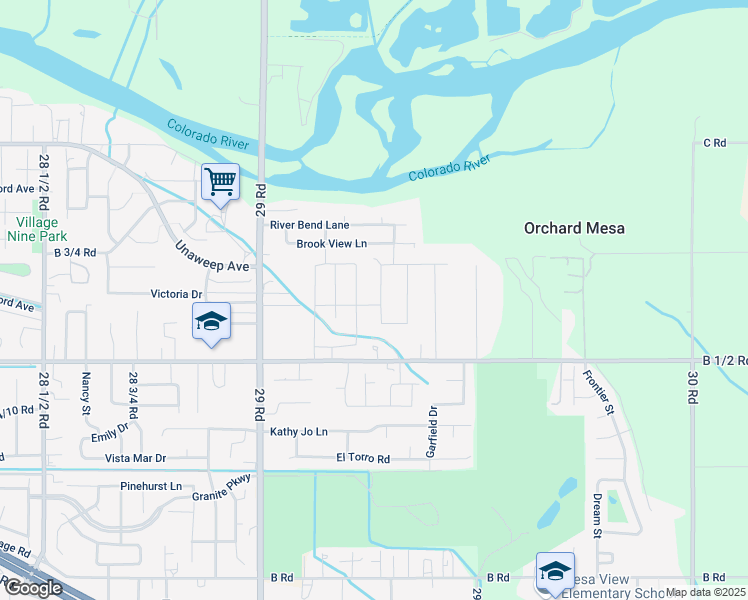 map of restaurants, bars, coffee shops, grocery stores, and more near 281 Red Water Place in Grand Junction