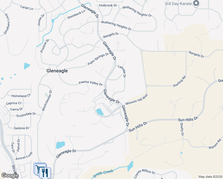 map of restaurants, bars, coffee shops, grocery stores, and more near 14524 Latrobe Drive in Colorado Springs