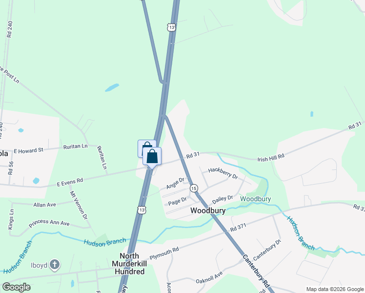 map of restaurants, bars, coffee shops, grocery stores, and more near 9985 Canterbury Road in Felton