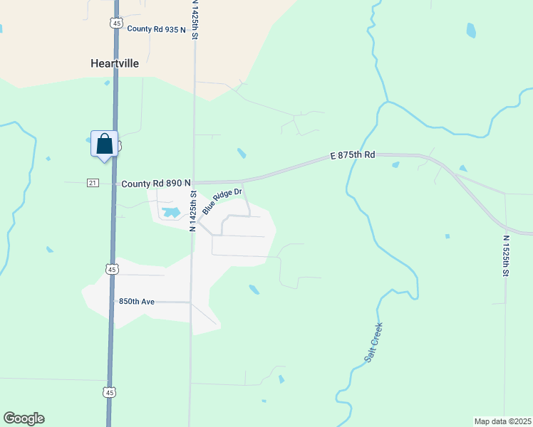 map of restaurants, bars, coffee shops, grocery stores, and more near 8842 Cumberland Drive in Effingham