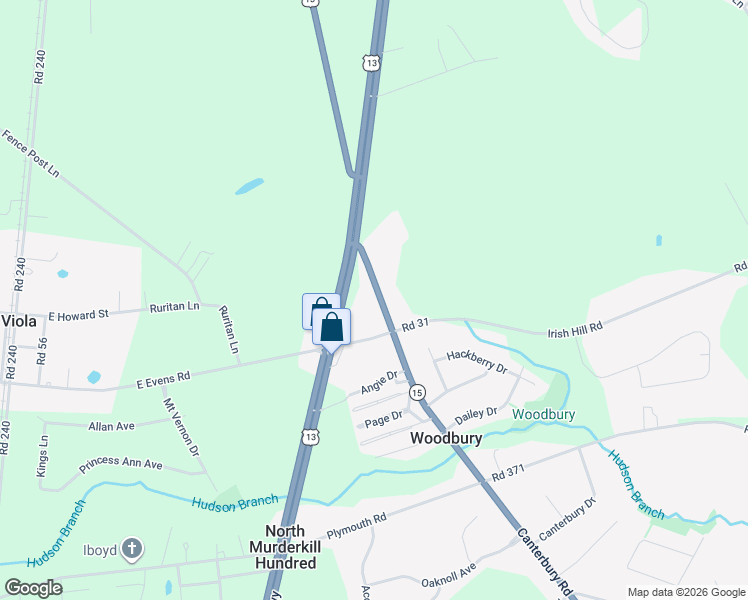 map of restaurants, bars, coffee shops, grocery stores, and more near 9985 Canterbury Road in Felton