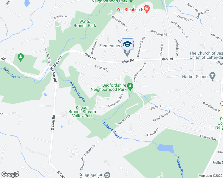 map of restaurants, bars, coffee shops, grocery stores, and more near 11444 Beechgrove Lane in Rockville
