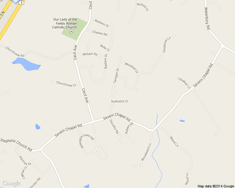 map of restaurants, bars, coffee shops, grocery stores, and more near 1803 Hornbill Ct in Millersville