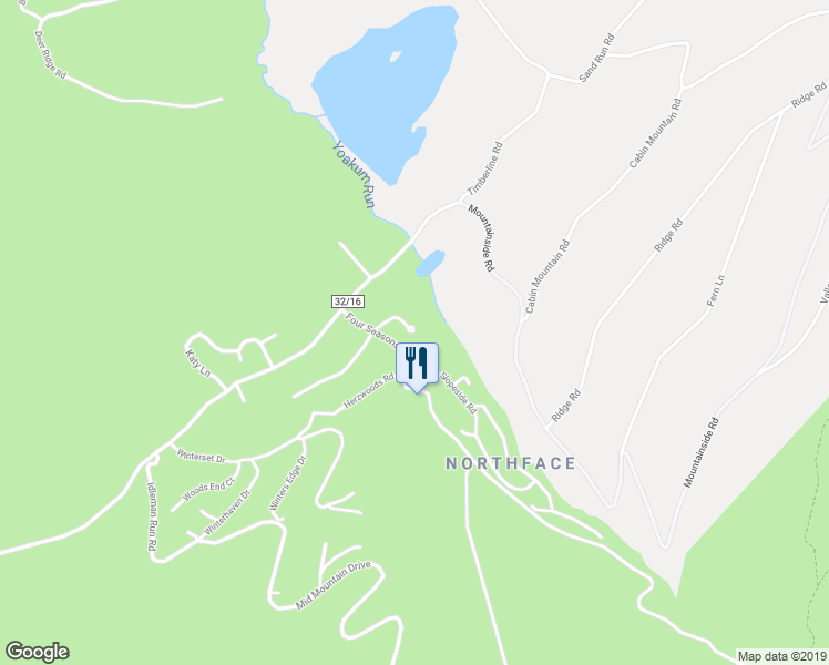 map of restaurants, bars, coffee shops, grocery stores, and more near 137 Yoakum Run Road in Davis