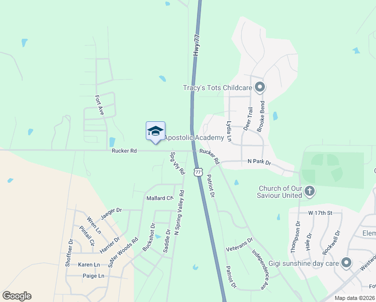 map of restaurants, bars, coffee shops, grocery stores, and more near 2557 North Spring Valley Road in Junction City