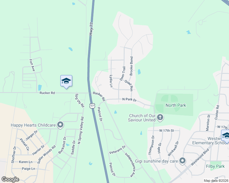 map of restaurants, bars, coffee shops, grocery stores, and more near 2002 Deer Trail in Junction City