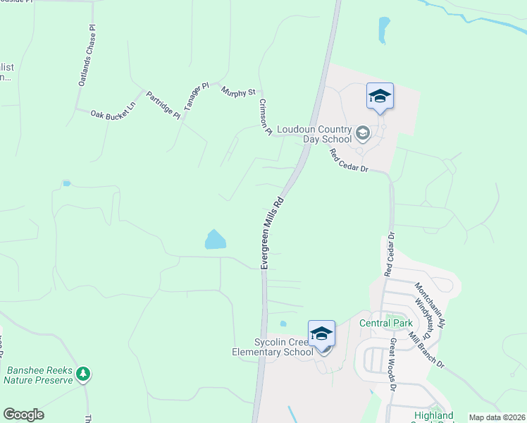 map of restaurants, bars, coffee shops, grocery stores, and more near 20831 Evergreen Mills Road in Leesburg