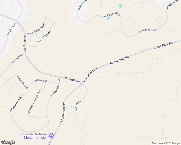 map of restaurants, bars, coffee shops, grocery stores, and more near 2426 Monument Road in Grand Junction