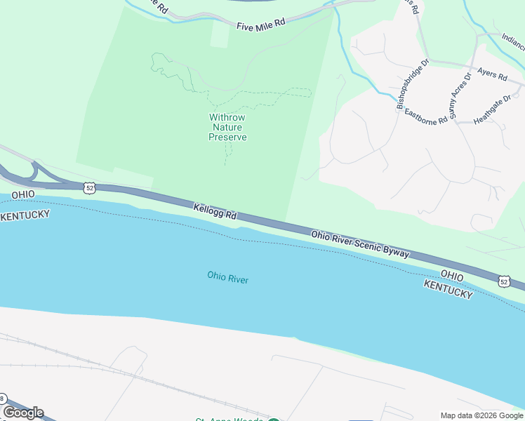 map of restaurants, bars, coffee shops, grocery stores, and more near 7118 Kellogg Road in Cincinnati