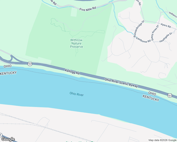 map of restaurants, bars, coffee shops, grocery stores, and more near 7118 Kellogg Road in Cincinnati