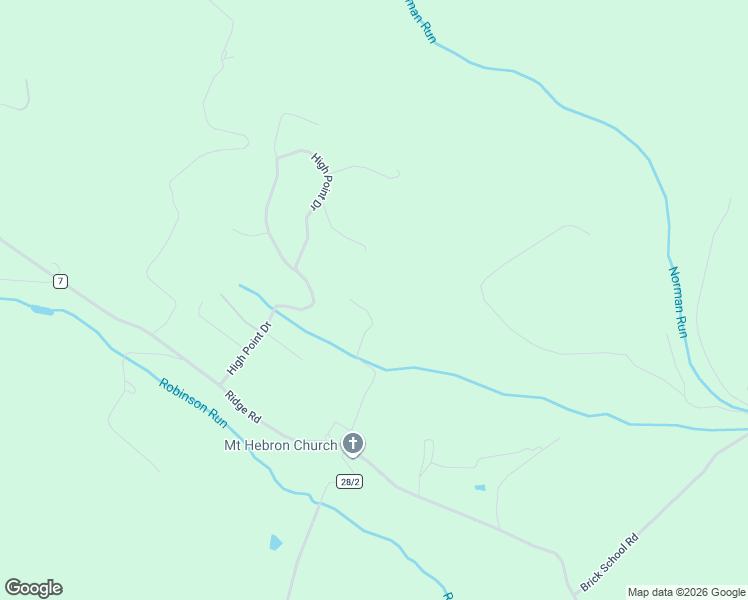 map of restaurants, bars, coffee shops, grocery stores, and more near Ridge Road in Maysville