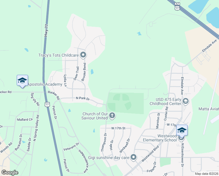 map of restaurants, bars, coffee shops, grocery stores, and more near 1902 Thompson Drive in Junction City