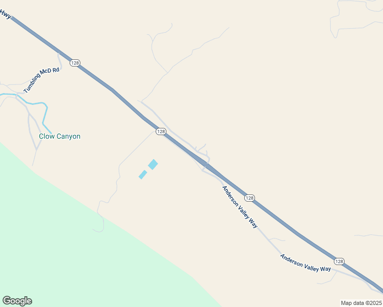map of restaurants, bars, coffee shops, grocery stores, and more near 10544-10562 Anderson Valley Highway in Mendocino