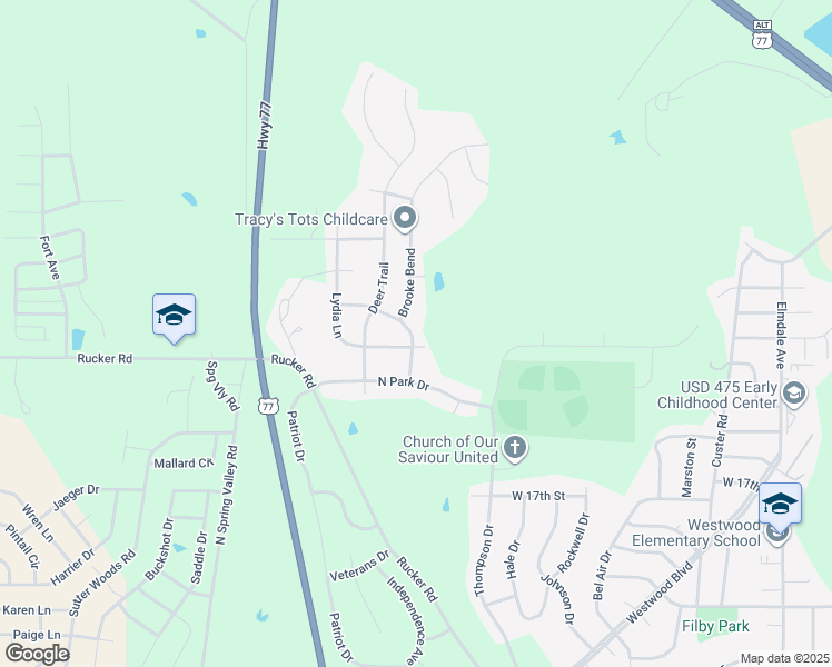 map of restaurants, bars, coffee shops, grocery stores, and more near 2005 Quail Run in Junction City
