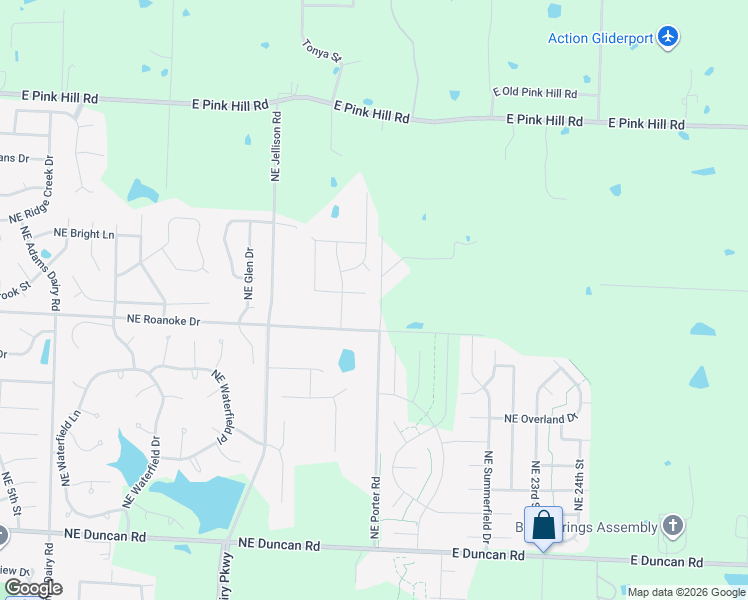 map of restaurants, bars, coffee shops, grocery stores, and more near 1812 Northeast Peregrine Circle in Blue Springs