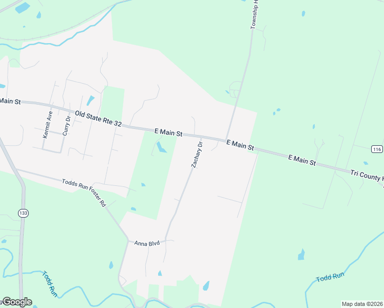 map of restaurants, bars, coffee shops, grocery stores, and more near 115 Zachary Drive in Williamsburg