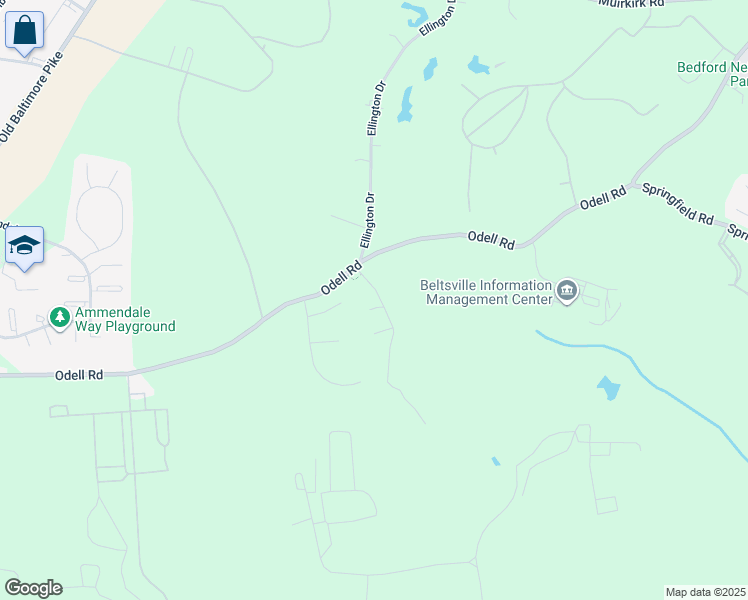 map of restaurants, bars, coffee shops, grocery stores, and more near 10644 Gross Lane in Beltsville