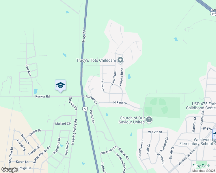 map of restaurants, bars, coffee shops, grocery stores, and more near 2002 Deer Trail in Junction City