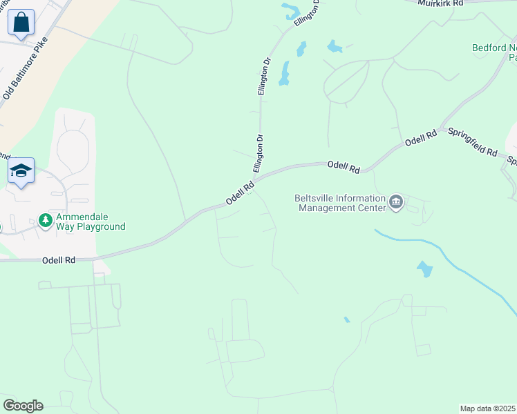 map of restaurants, bars, coffee shops, grocery stores, and more near 10644 Gross Lane in Beltsville