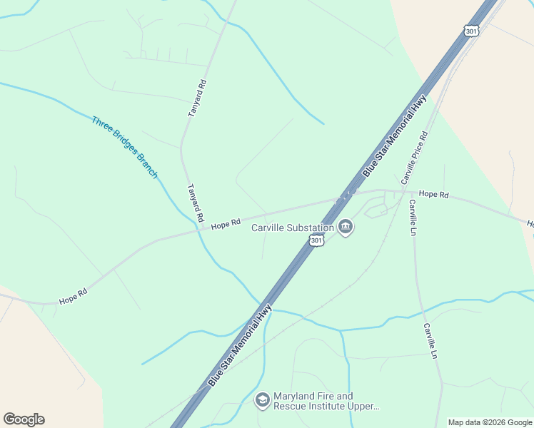 map of restaurants, bars, coffee shops, grocery stores, and more near Highway 305 in Centreville