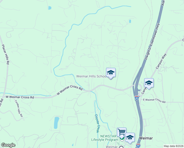 map of restaurants, bars, coffee shops, grocery stores, and more near 375 Retherford Road in Colfax