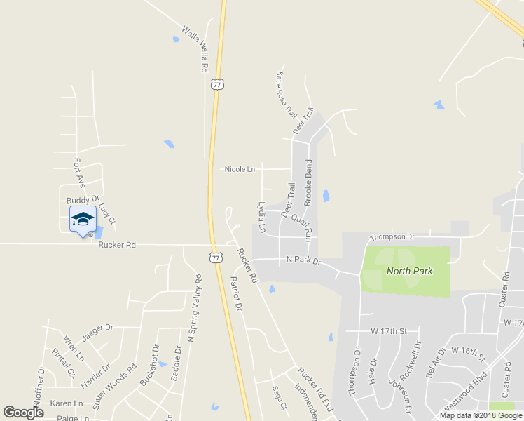 map of restaurants, bars, coffee shops, grocery stores, and more near 1831 Lydia Lane in Junction City