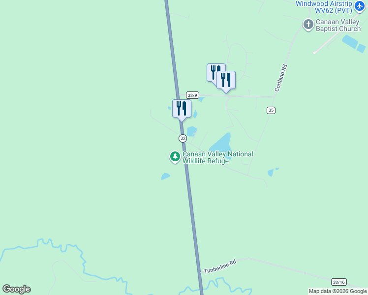 map of restaurants, bars, coffee shops, grocery stores, and more near Appalachian Highway in Davis
