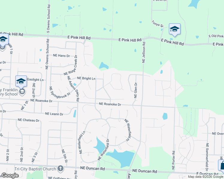 map of restaurants, bars, coffee shops, grocery stores, and more near 1325 Northeast Quail Walk Drive in Blue Springs