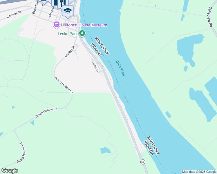 map of restaurants, bars, coffee shops, grocery stores, and more near 298 Ohio River Scenic Byway in Aurora