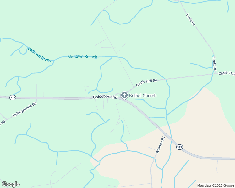 map of restaurants, bars, coffee shops, grocery stores, and more near 25713 Castle Hall Road in Goldsboro