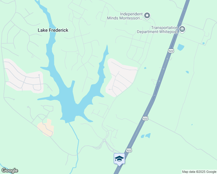 map of restaurants, bars, coffee shops, grocery stores, and more near 102 Manahoac Court in Lake Frederick