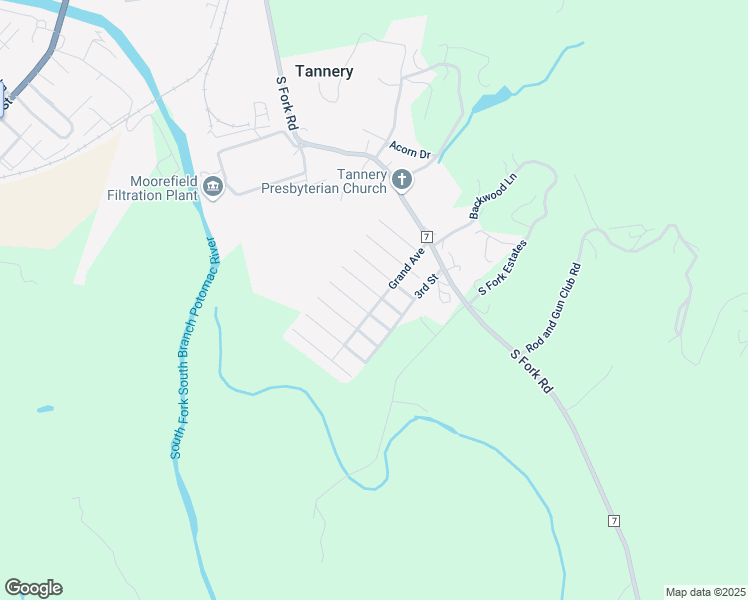 map of restaurants, bars, coffee shops, grocery stores, and more near 201 4th Street in Moorefield