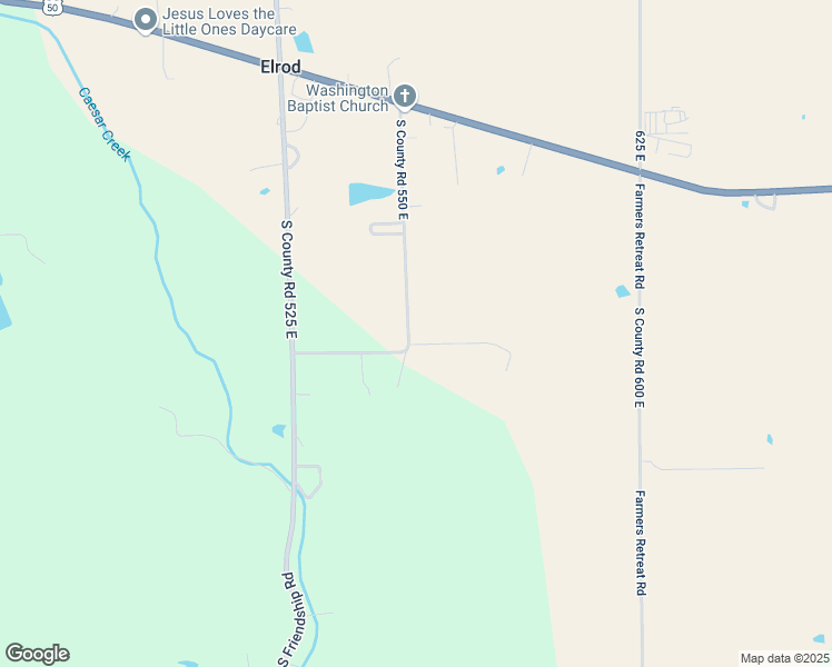 map of restaurants, bars, coffee shops, grocery stores, and more near 1981 South County Road 550 East in Milan