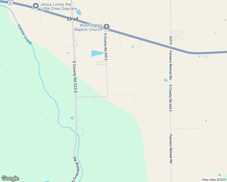 map of restaurants, bars, coffee shops, grocery stores, and more near 1981 South County Road 550 East in Milan