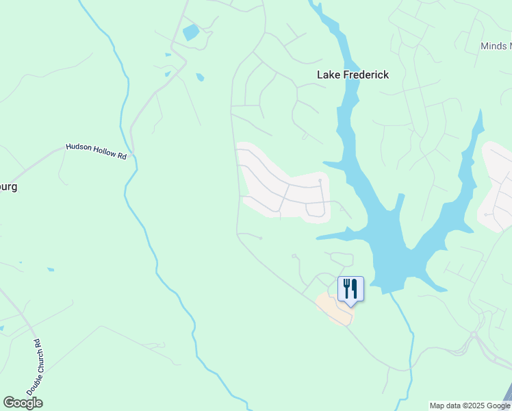 map of restaurants, bars, coffee shops, grocery stores, and more near 110 Osprey Drive in Lake Frederick