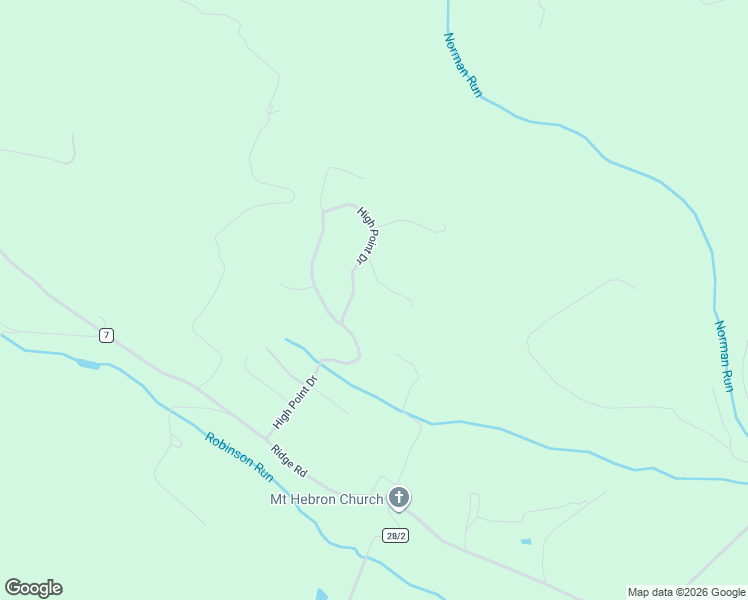 map of restaurants, bars, coffee shops, grocery stores, and more near 48 Highpoint Drive in Maysville