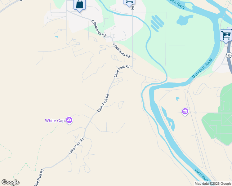 map of restaurants, bars, coffee shops, grocery stores, and more near 278 Little Park Court in Grand Junction