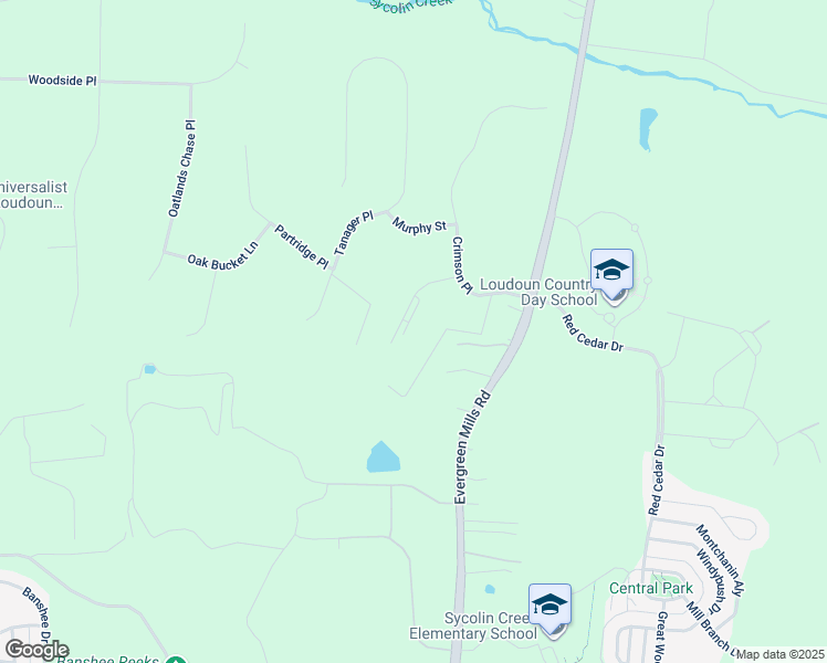 map of restaurants, bars, coffee shops, grocery stores, and more near 20576 Showers Lane in Leesburg