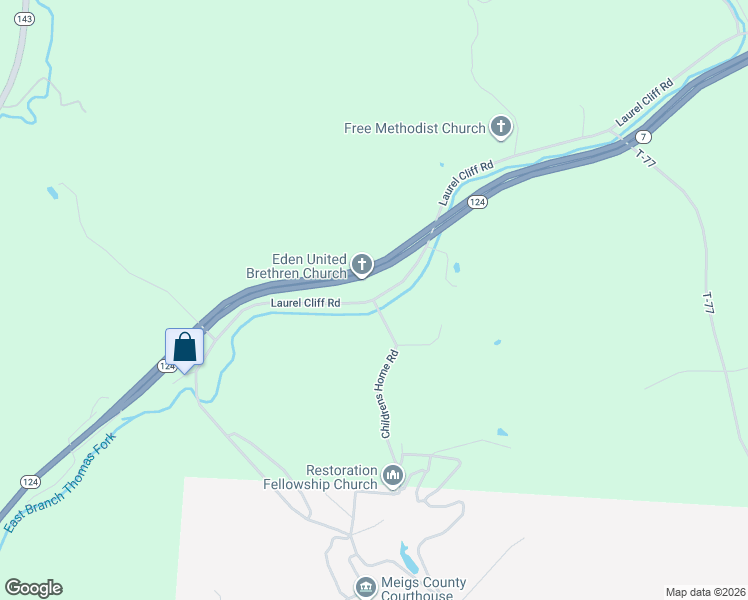 map of restaurants, bars, coffee shops, grocery stores, and more near 40643 Laurel Cliff Road in Pomeroy