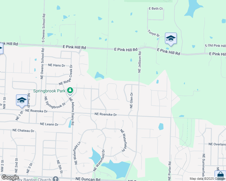 map of restaurants, bars, coffee shops, grocery stores, and more near 1221 Northeast Quail Walk Drive in Blue Springs