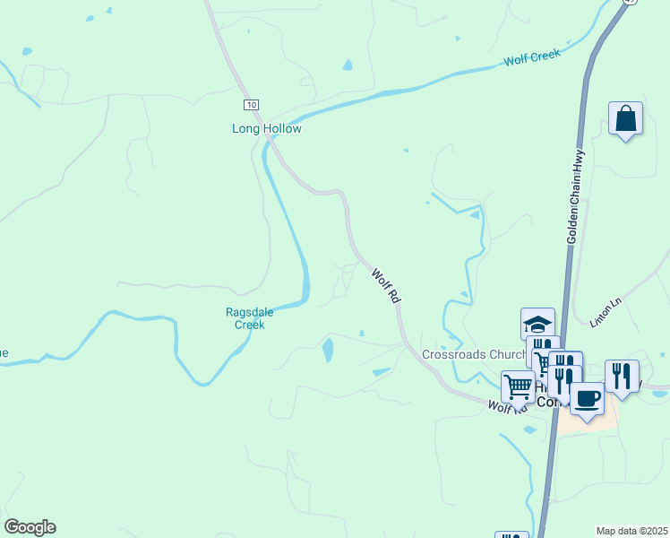 map of restaurants, bars, coffee shops, grocery stores, and more near 10911 Wolf Road in Grass Valley