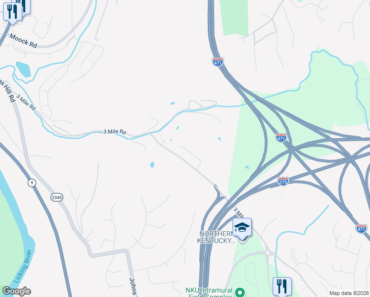 map of restaurants, bars, coffee shops, grocery stores, and more near 98 3 Mile Rd in Wilder