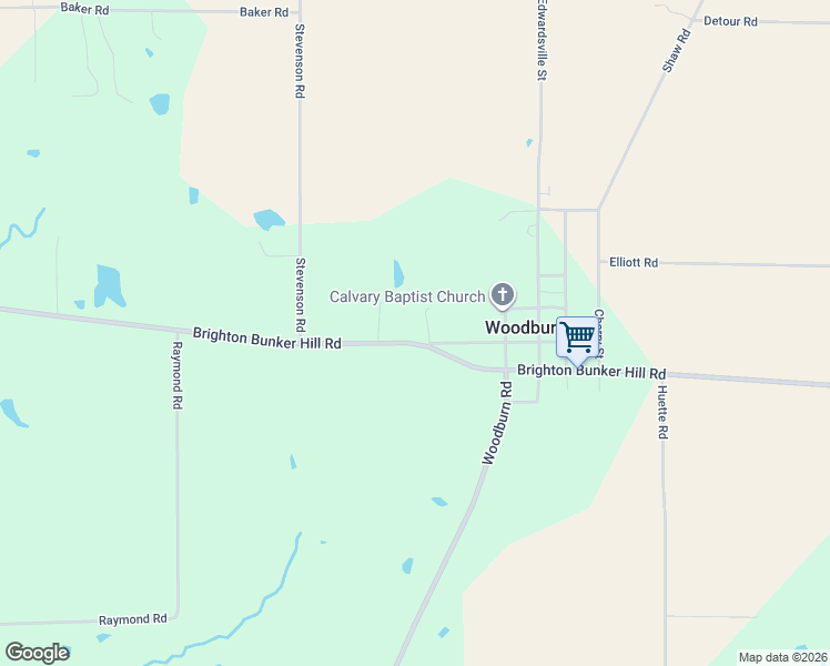 map of restaurants, bars, coffee shops, grocery stores, and more near 6864 Brighton Bunker Hill Road in Bunker Hill