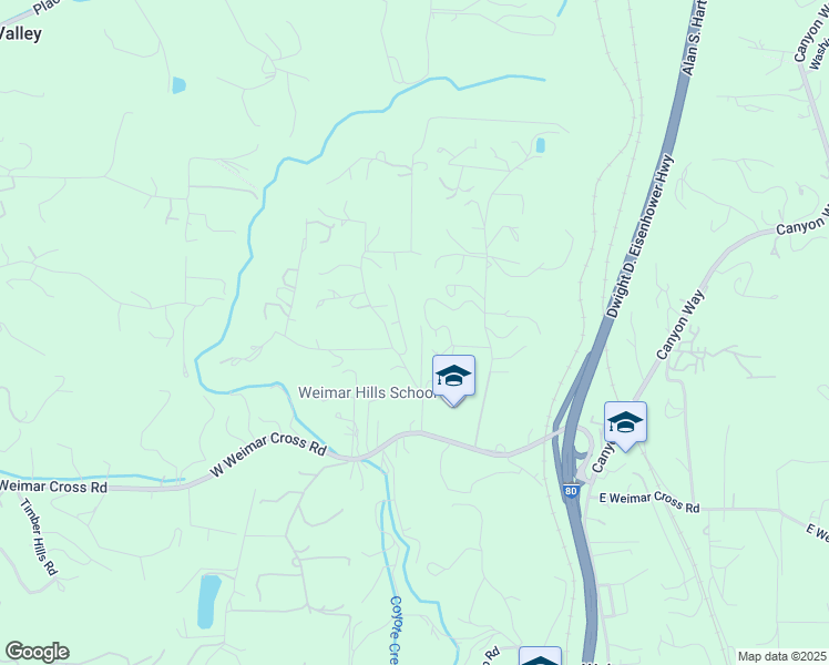 map of restaurants, bars, coffee shops, grocery stores, and more near 21241 Meadow Oaks Lane in Colfax