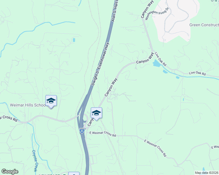 map of restaurants, bars, coffee shops, grocery stores, and more near 21295 Canyon Way in Colfax
