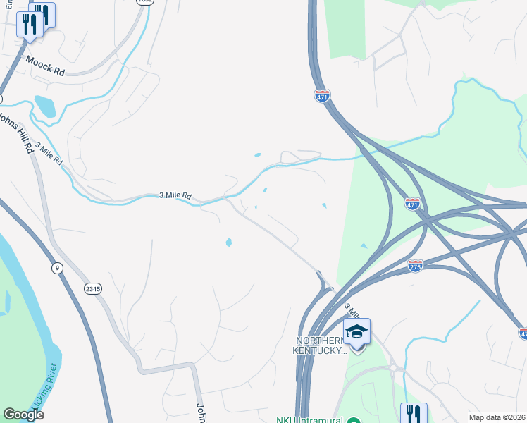 map of restaurants, bars, coffee shops, grocery stores, and more near 98 3 Mile Road in Wilder