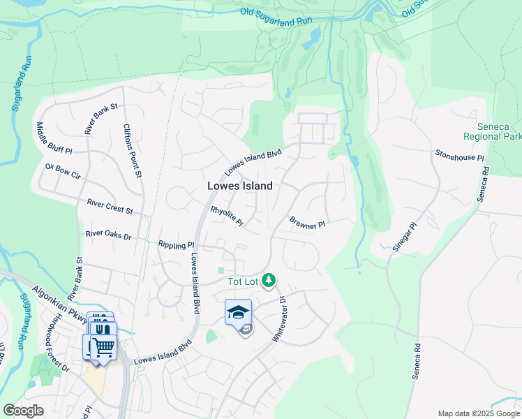 map of restaurants, bars, coffee shops, grocery stores, and more near 20498 Swecker Farm Place in Sterling
