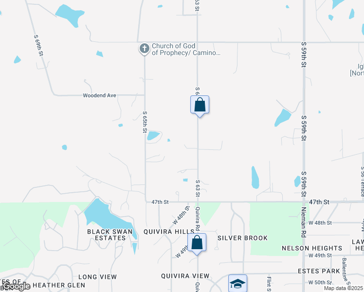 map of restaurants, bars, coffee shops, grocery stores, and more near 2948 South 63 Street in Kansas City
